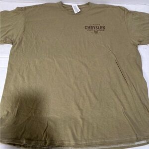 Khaki Green Genuine Chrysler Vintage Classic Car Mens TShirt Size Large L